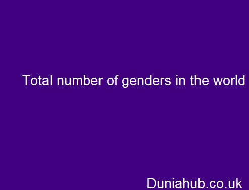 Total number of genders in the world